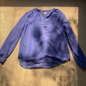 Purple with Swiss Dots Flowy Jcrew Top